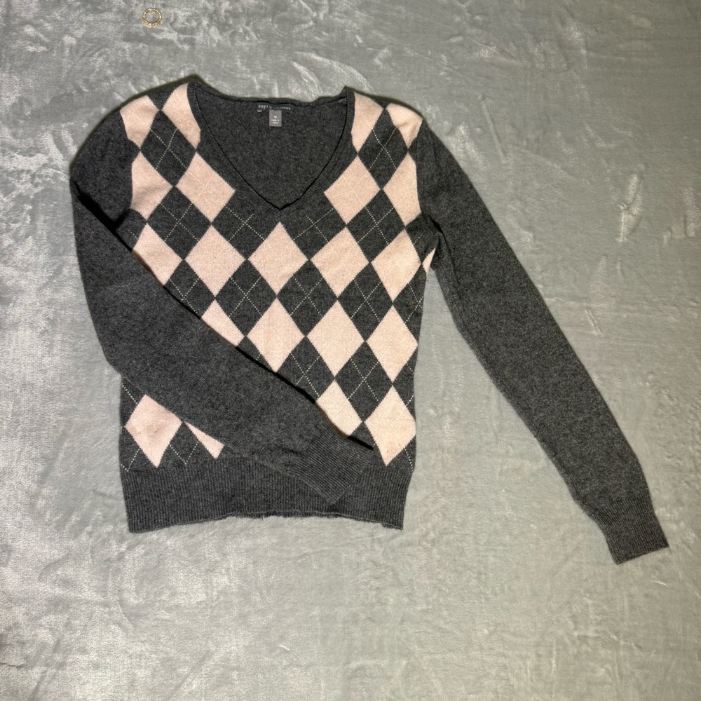Apt.9 Cashmere Argyle Sweater